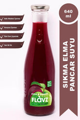 Flavz %100 Doğal Elma & Pancar Meyve Suyu - 640ml Cam Şişe